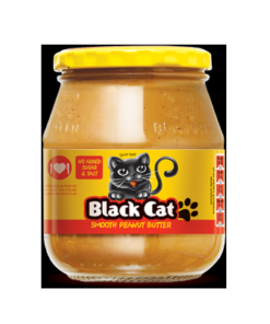 Black Cat Peanut Butter No Sugar/Salt 400g Jar (yellow)