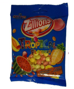 Gordons Sweets Zillions Tropical 125g Bag