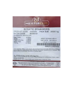 Crown National Sosatie Braaiwors spice 500g
