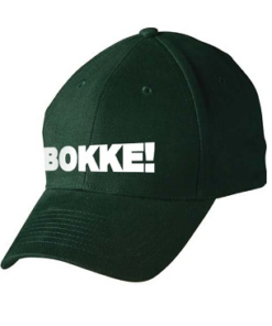 Baseball Cap Unisex Green BOKKE White text