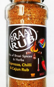 Braai Rub Espresso, Chilli, Cajun 350g