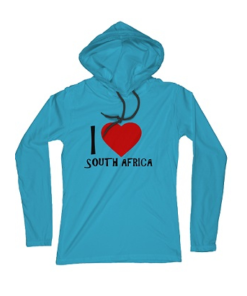 Hoodie Women's I HEART SA Blue