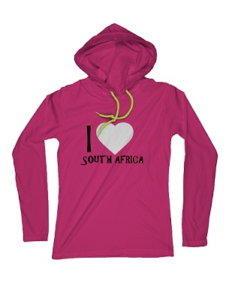 Hoodie Women's I HEART SA Pink