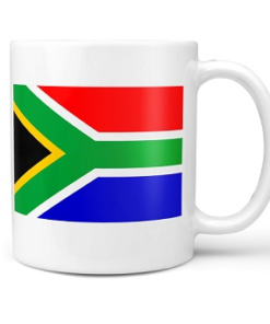 Mug White South African Flag