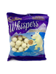 Cadbury Whispers SNOWBALLS (White) Chocolate (200g)