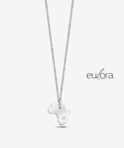 EULORA Necklace - Africa Embossed Heart