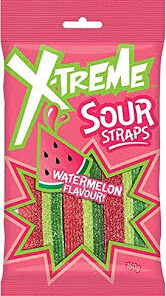 X-treme Sour Watermelon Straps 160g
